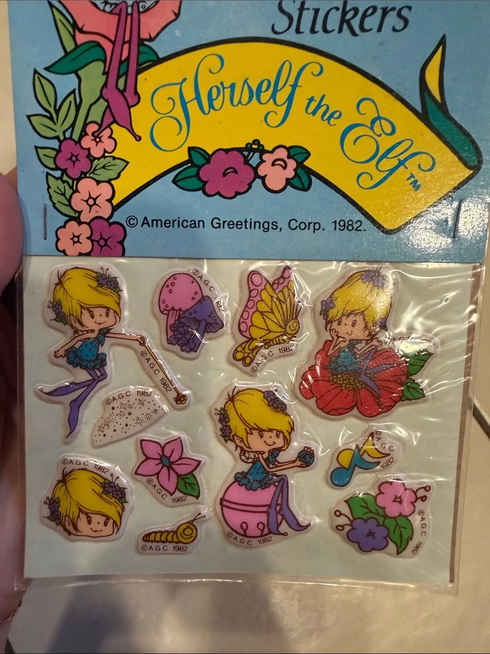 Herself the Elf Scratch & Sniff Puffy Stickers American Greetings Vintage 1982